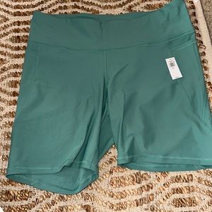 Old navy biker shorts size xxl brand new teal greenish color